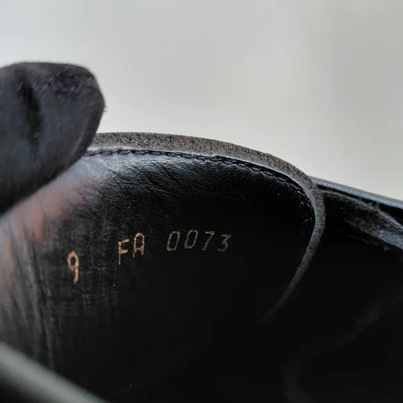 Louis Vuitton Black Veau Soie Leather Loafers Shoes - Picture 9 of 16